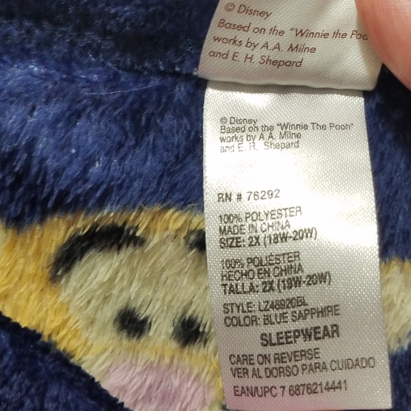 Disney Tsum Tsum Winnie The Pooh 2XL Women's Navy Fleece Pajama Pants Lounge Pjs - Picture 3 of 7
